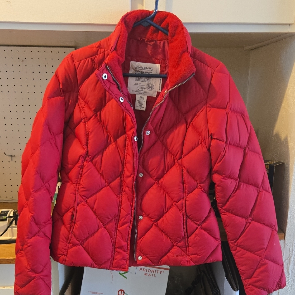 Eddie Bauer Red Puffer Jacket